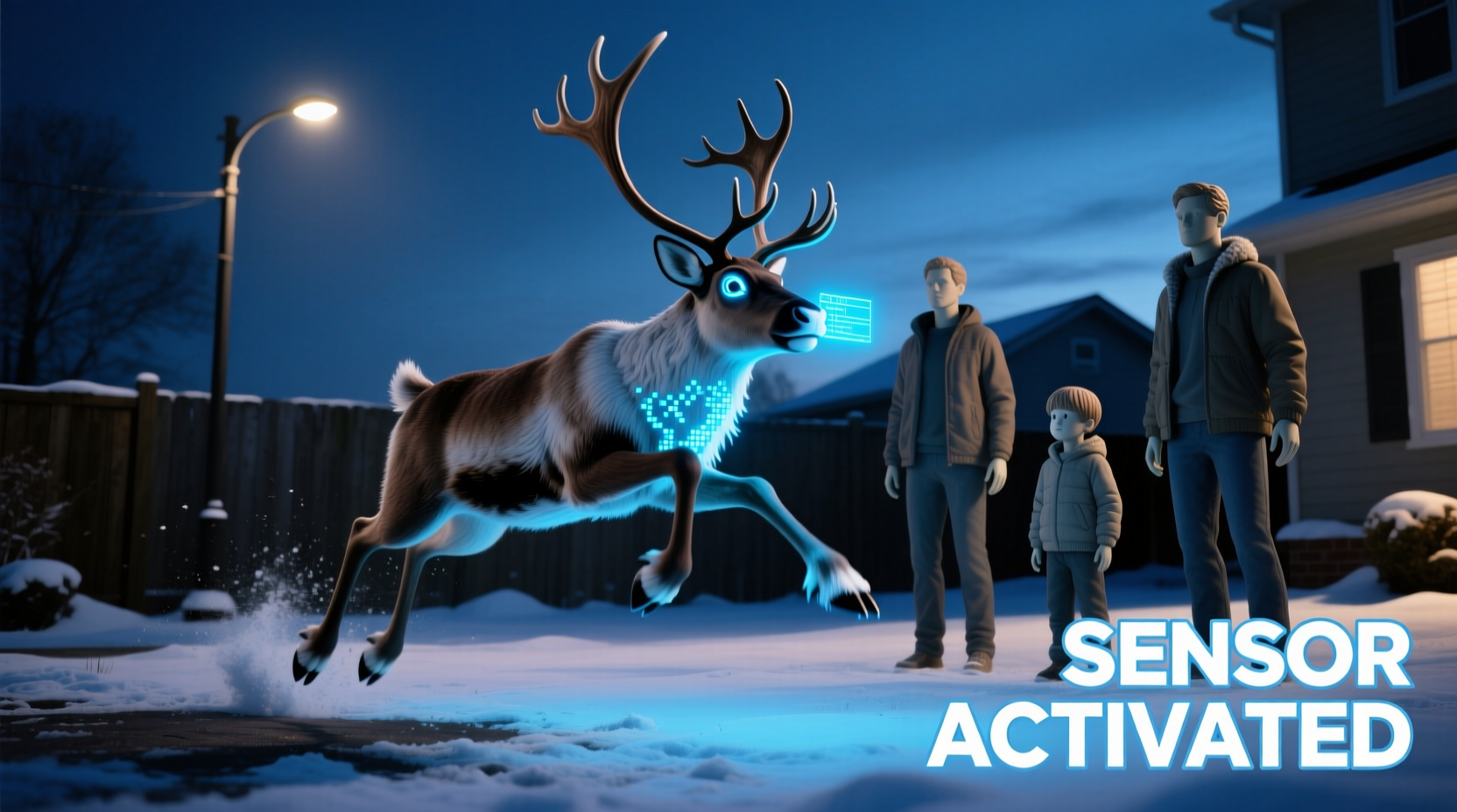 motion sensor activated reindeer vs static figures which surprises more