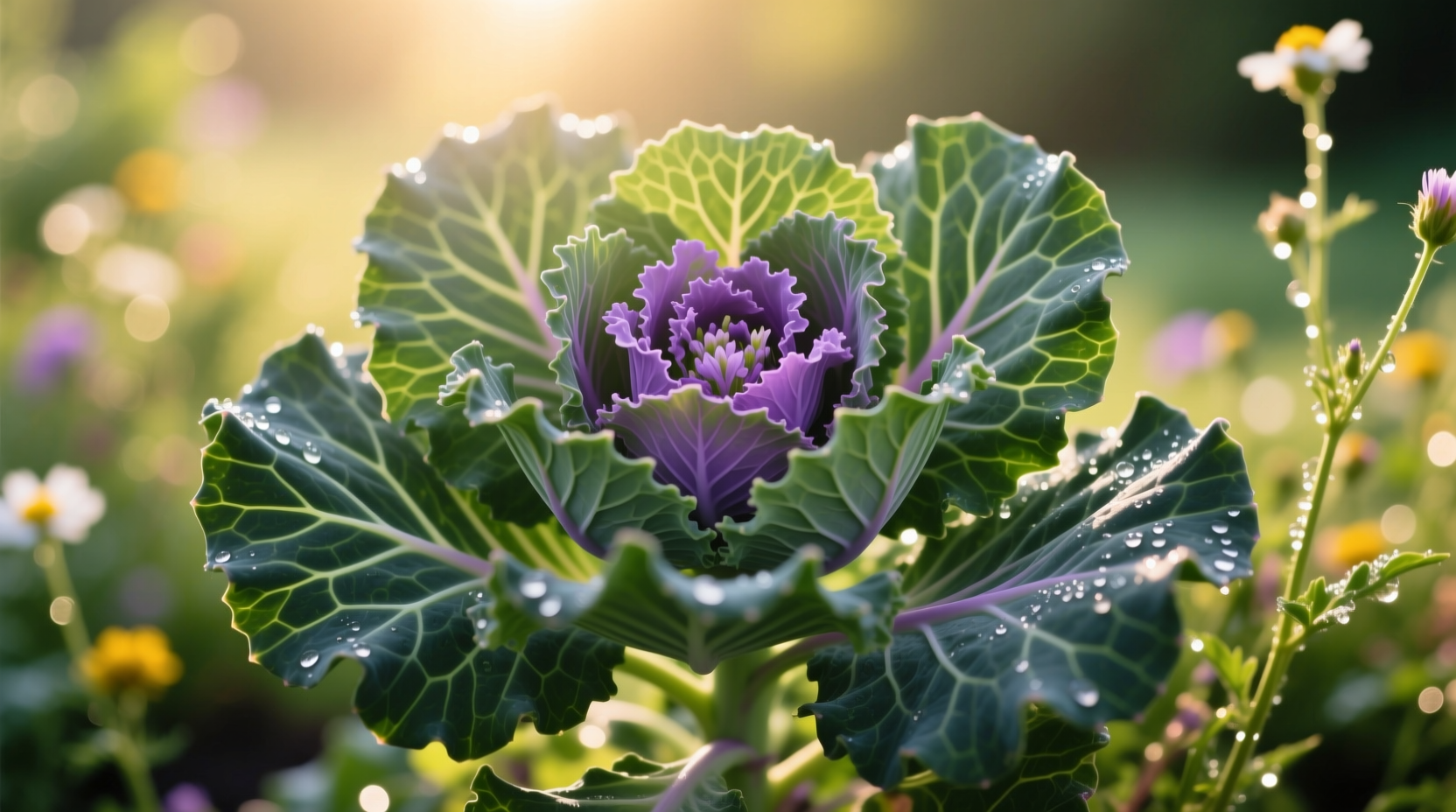 kale blooming