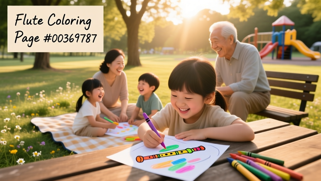 Flute Coloring Pages: A Mindful Tool for Parent-Child Connection and Cognitive Development