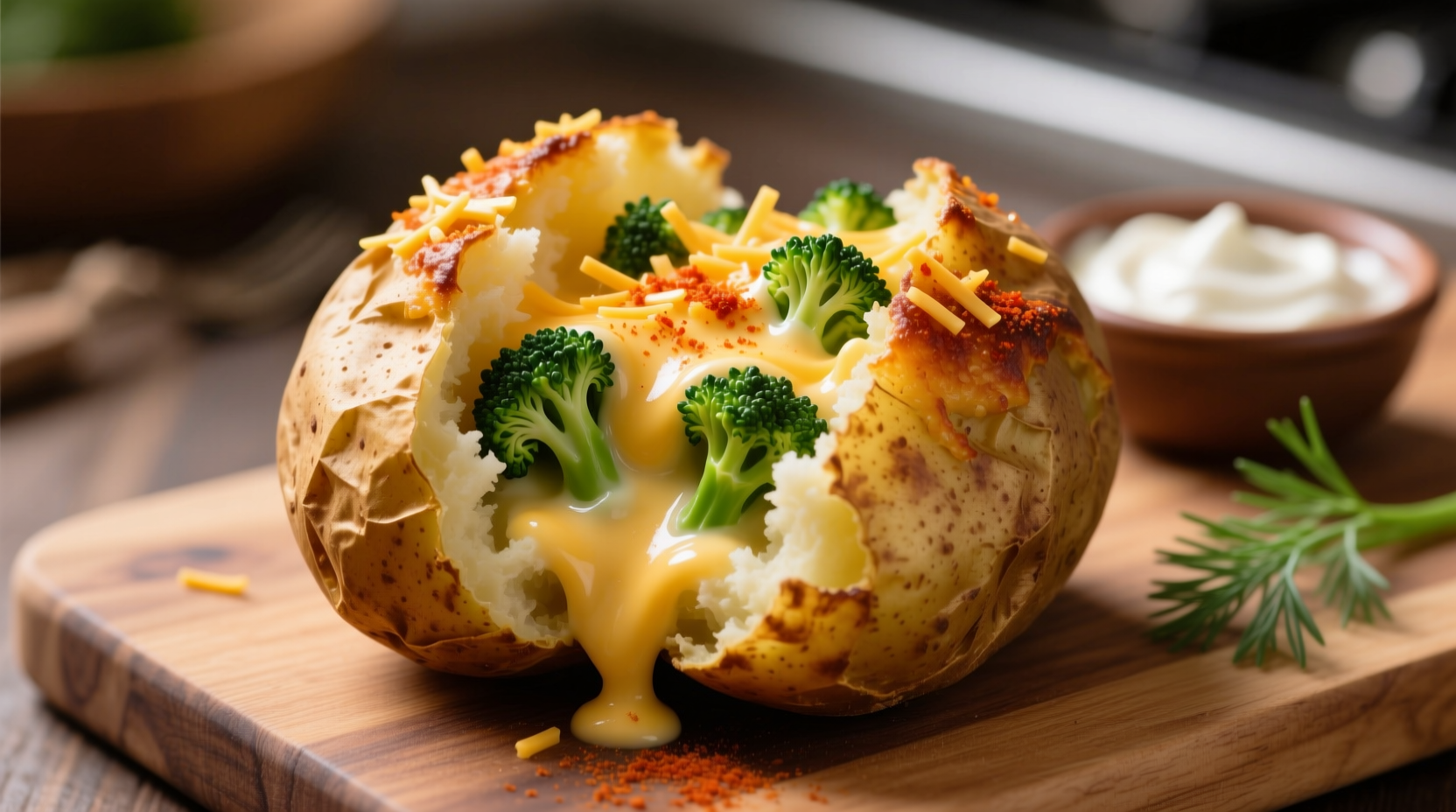 Perfect Broccoli Cheese Baked Potato Recipe in 45 Minutes