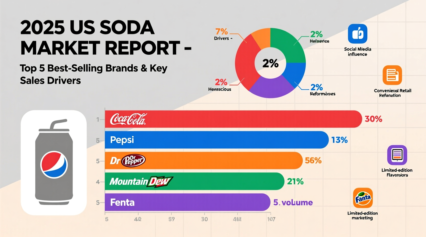 2025 US Soda Market Report: Top 5 Best Selling Brands & Sales Drivers