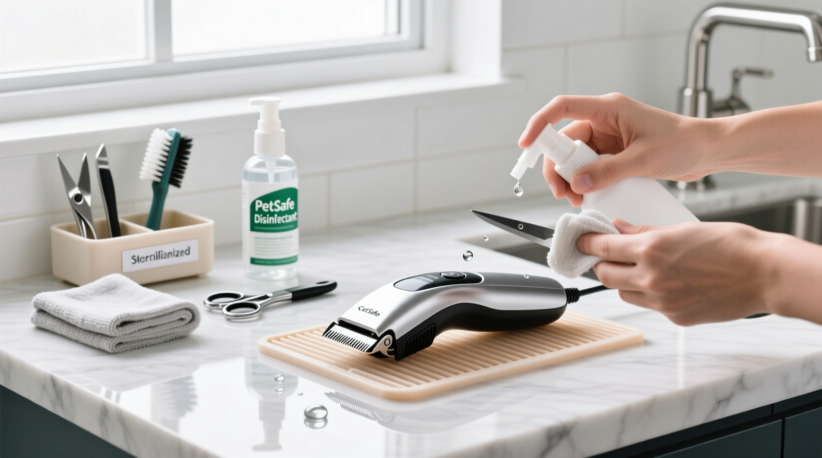 how to clean pet grooming clippers safely