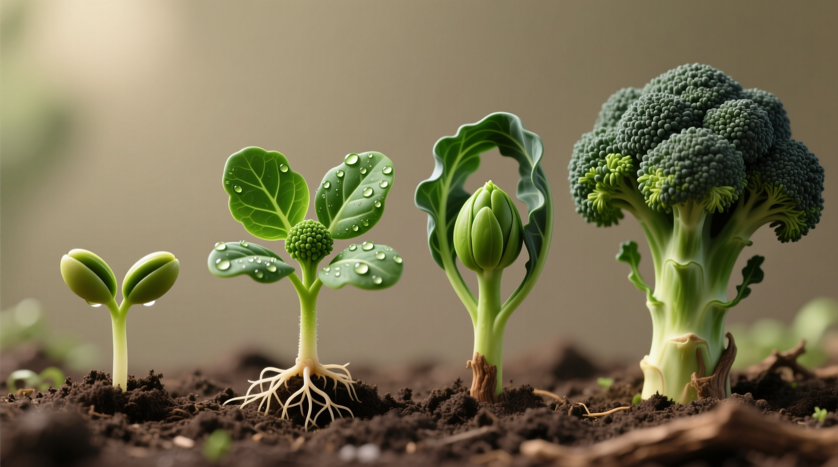 broccoli plant growing stages