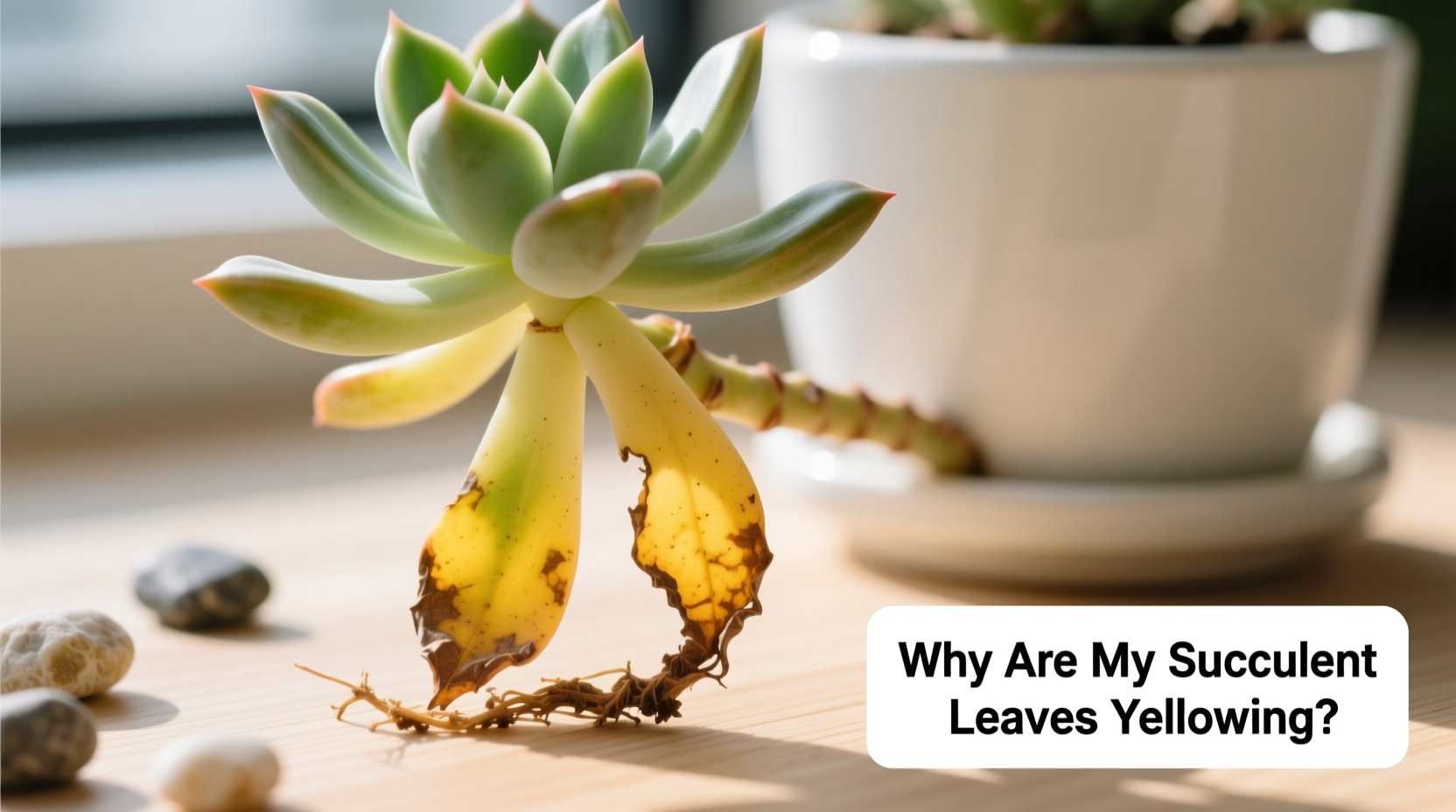 why is my succulents bottom leaves turning yellow and falling off