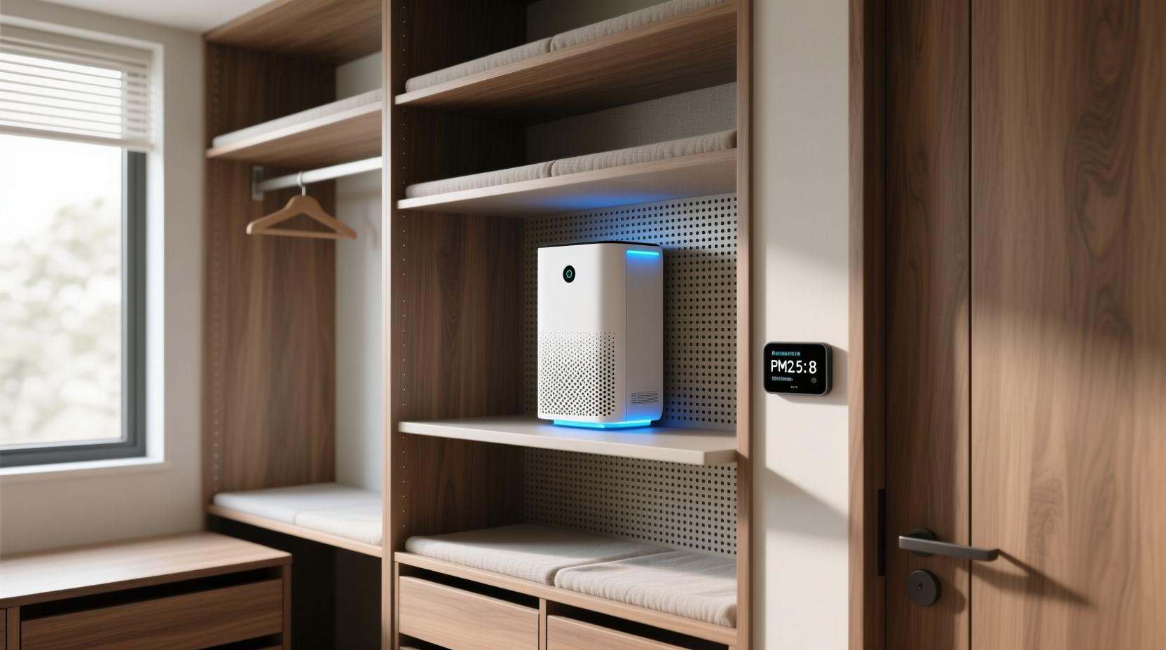 closet air purifier integration tips