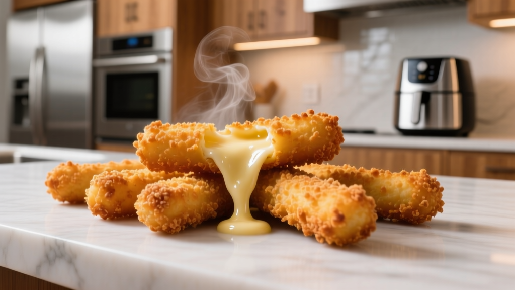 Homemade Mozzarella Sticks in Air Fryer (Crispy!) 