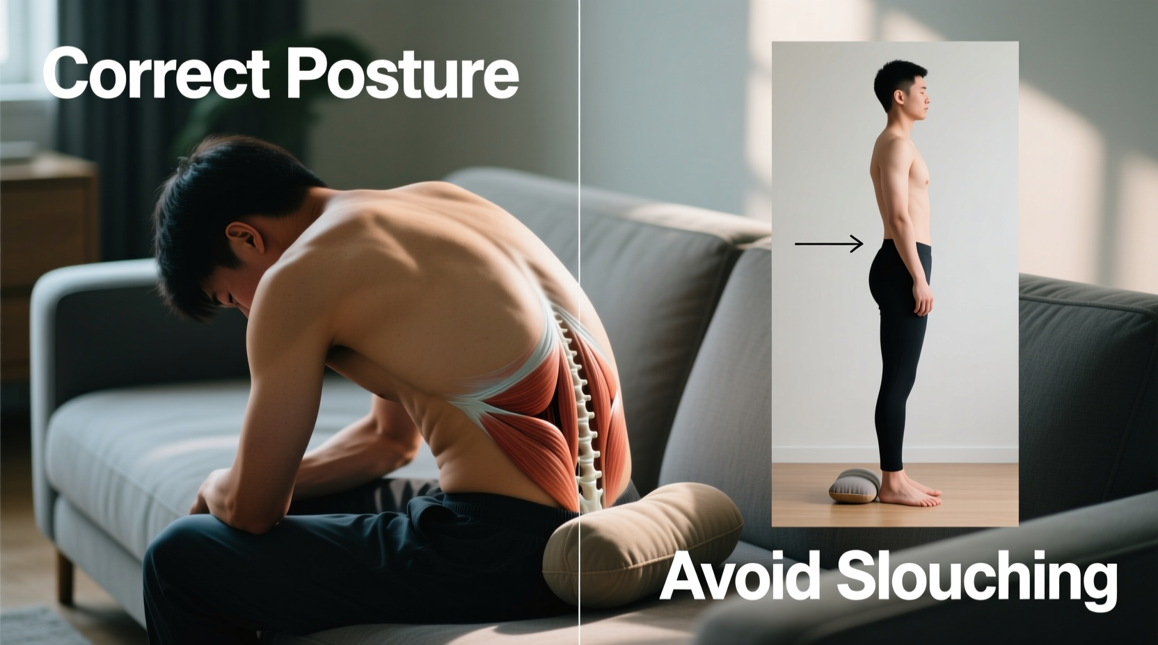 why does my back hurt after sitting on the couch and how to adjust your posture