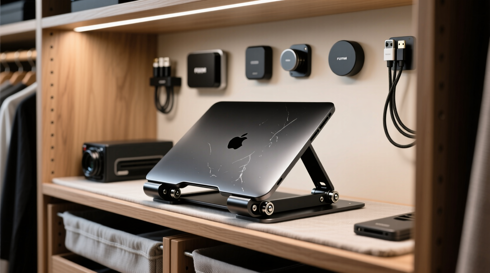 closet organization tips for laptop stands