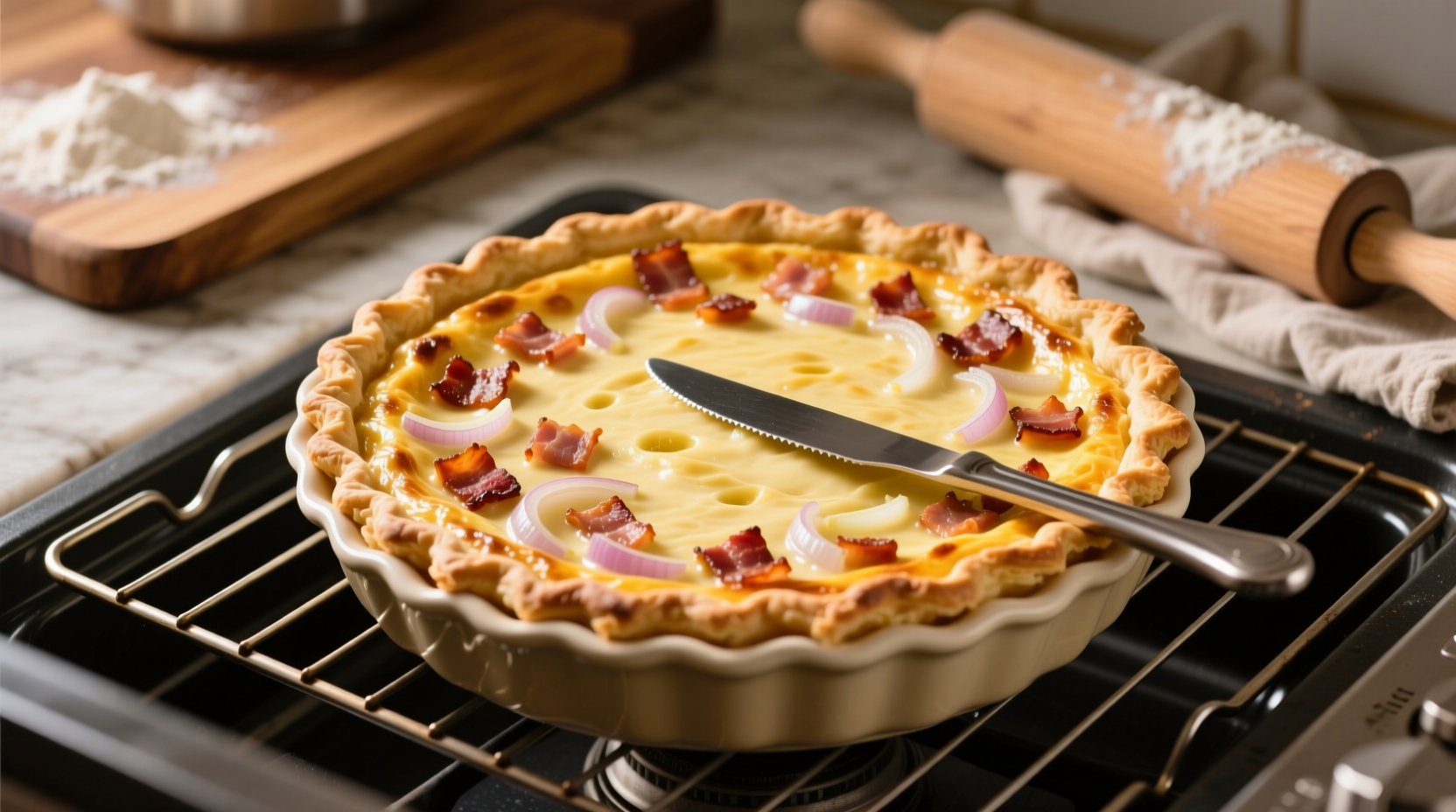 how long to cook quiche at 350