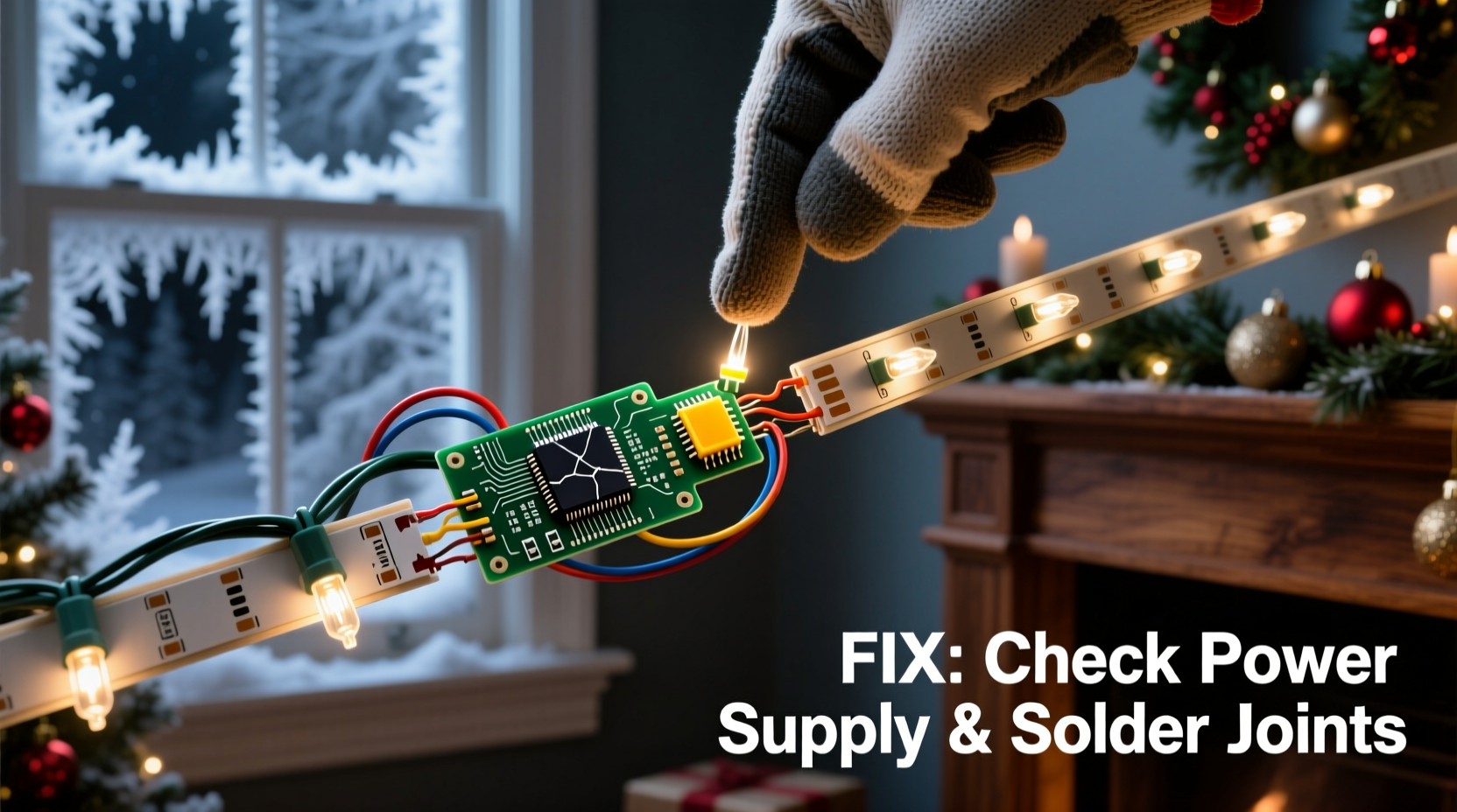 why is my led christmas light strip flashing randomly and how to fix