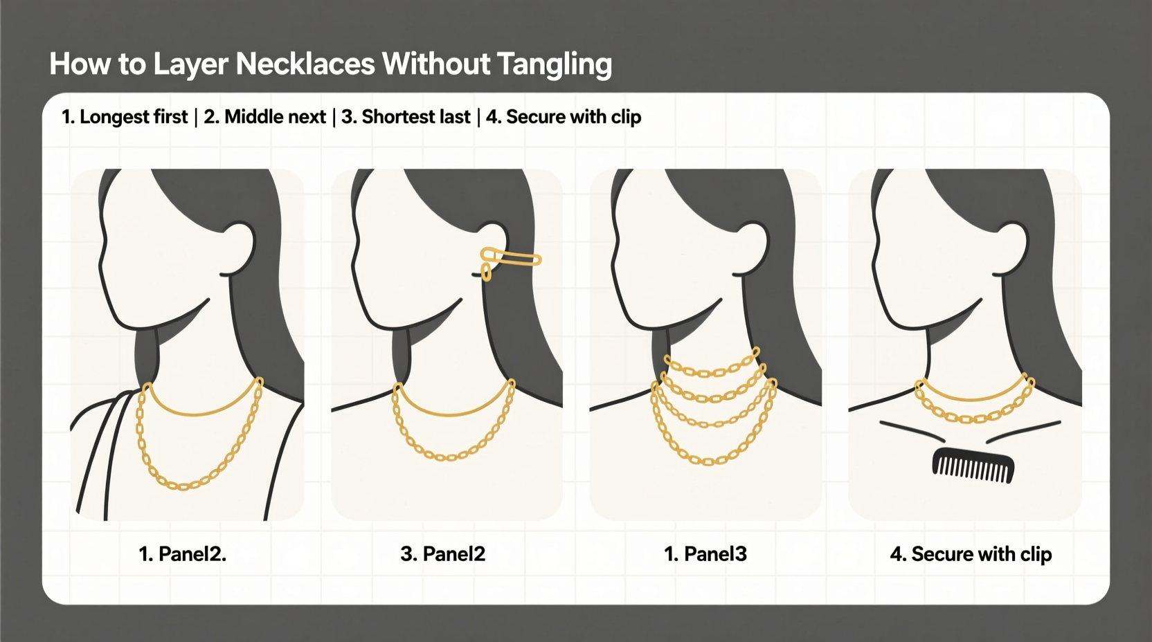 how to layer necklaces without them getting tangled within five minutes