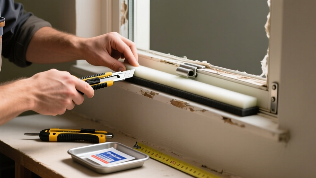 Fix Worn Bathroom Window Weatherstripping