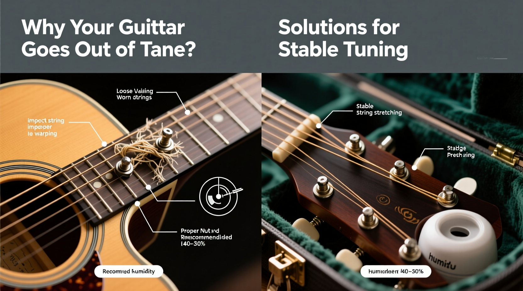 why does my guitar go out of tune quickly and how to keep it stable