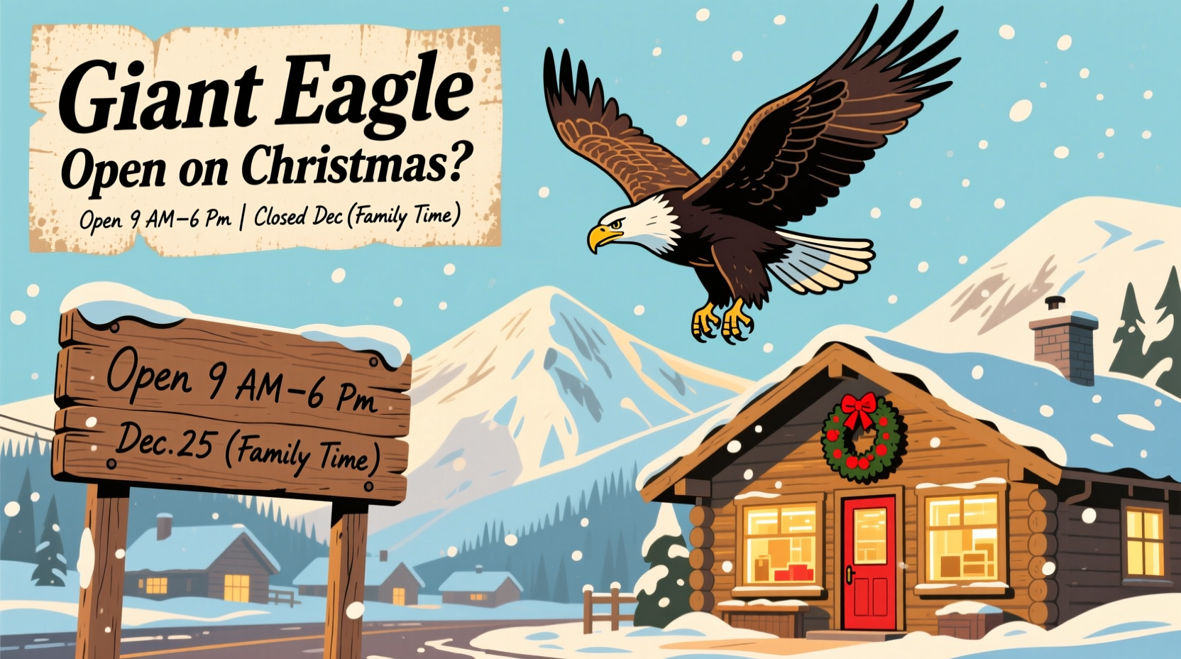 is giant eagle open on christmas