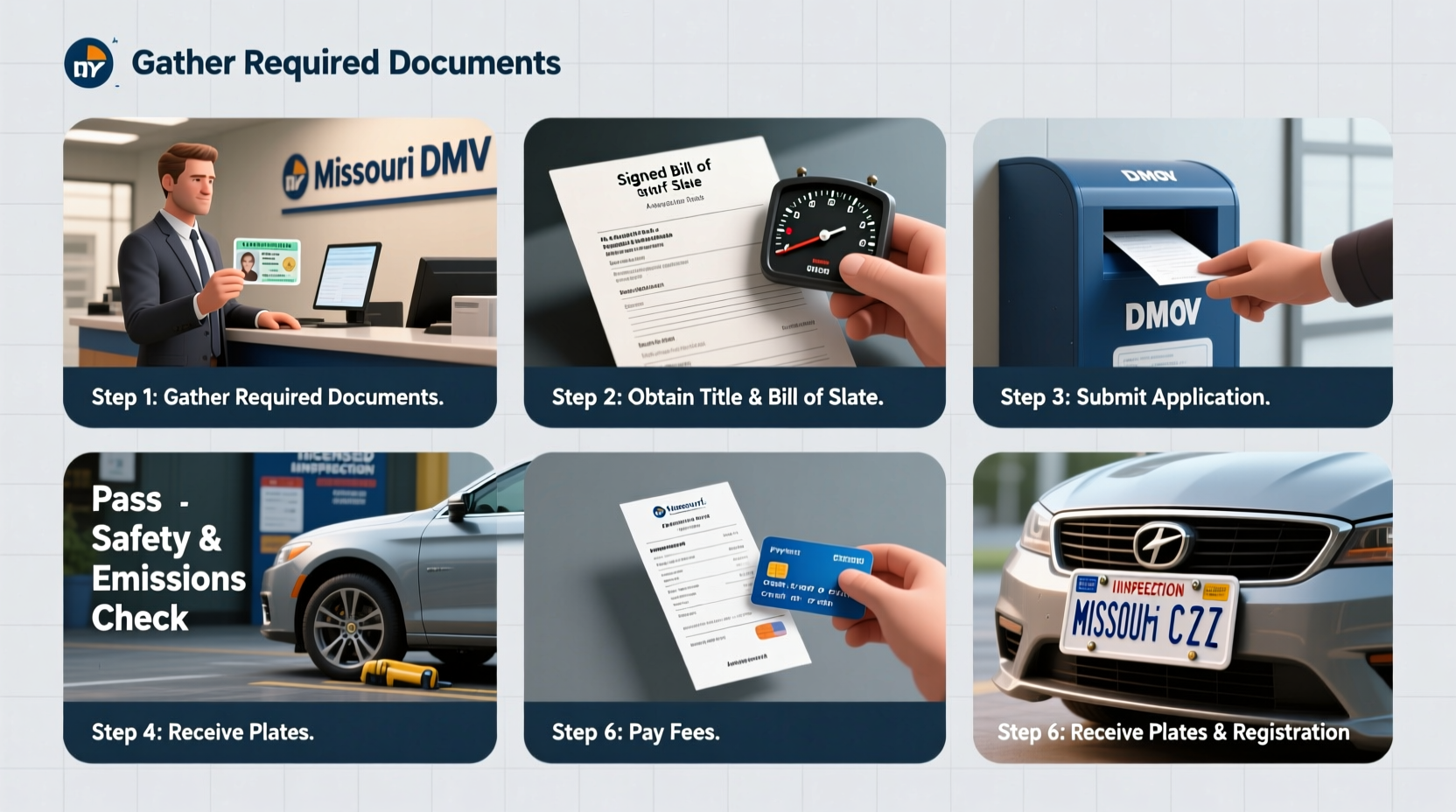 how to register a car in missouri