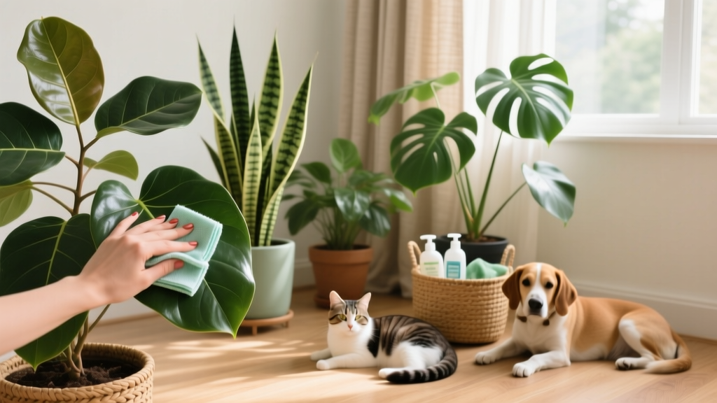 Pet Friendly Ways to Clean Indoor Plant Leaves