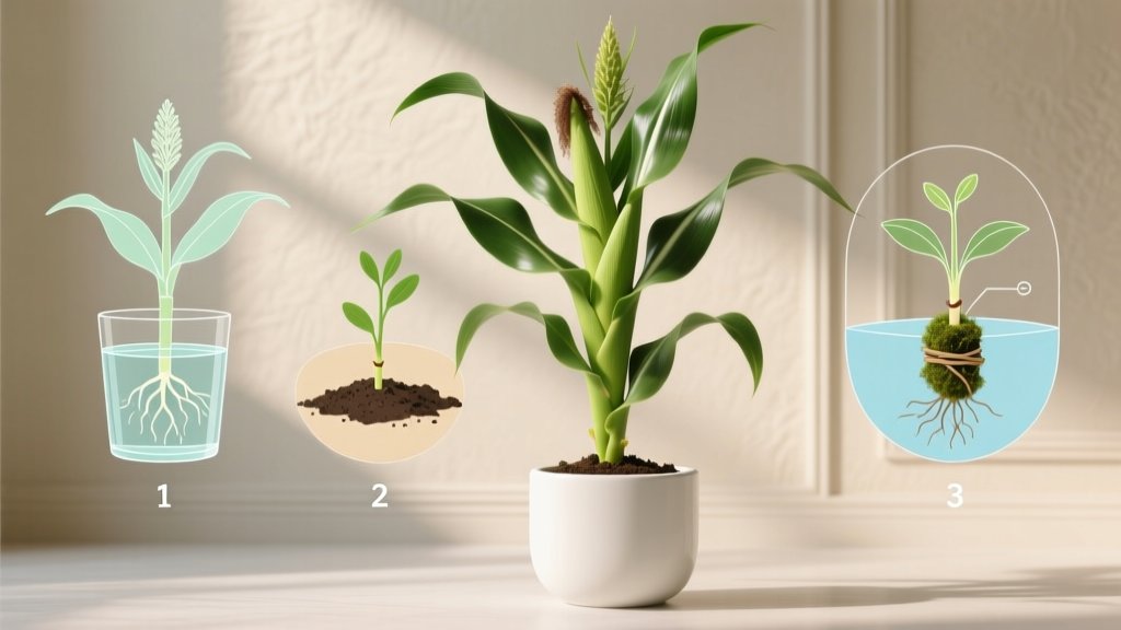 Outdoor Corn Plant Propagation: 3 Proven Methods