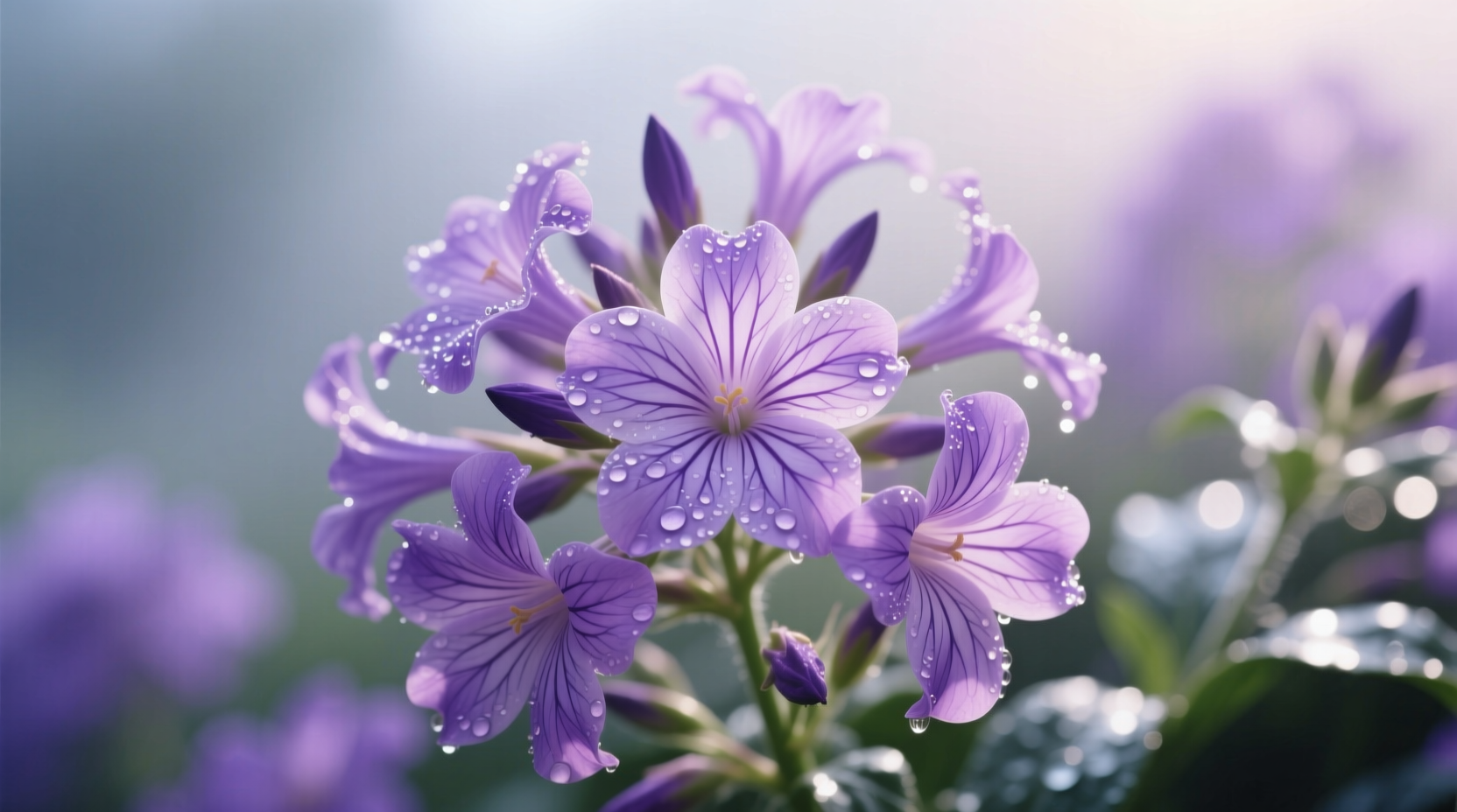 spreading purple flowers