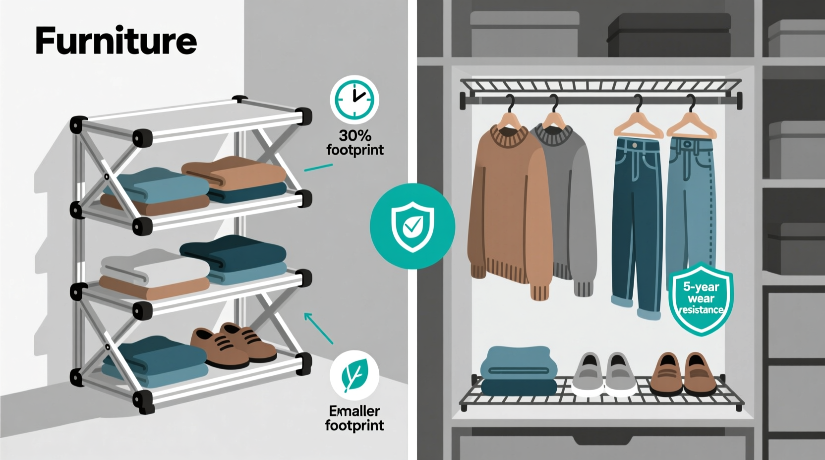 foldable shelves vs fixed wire racks which lasts longer