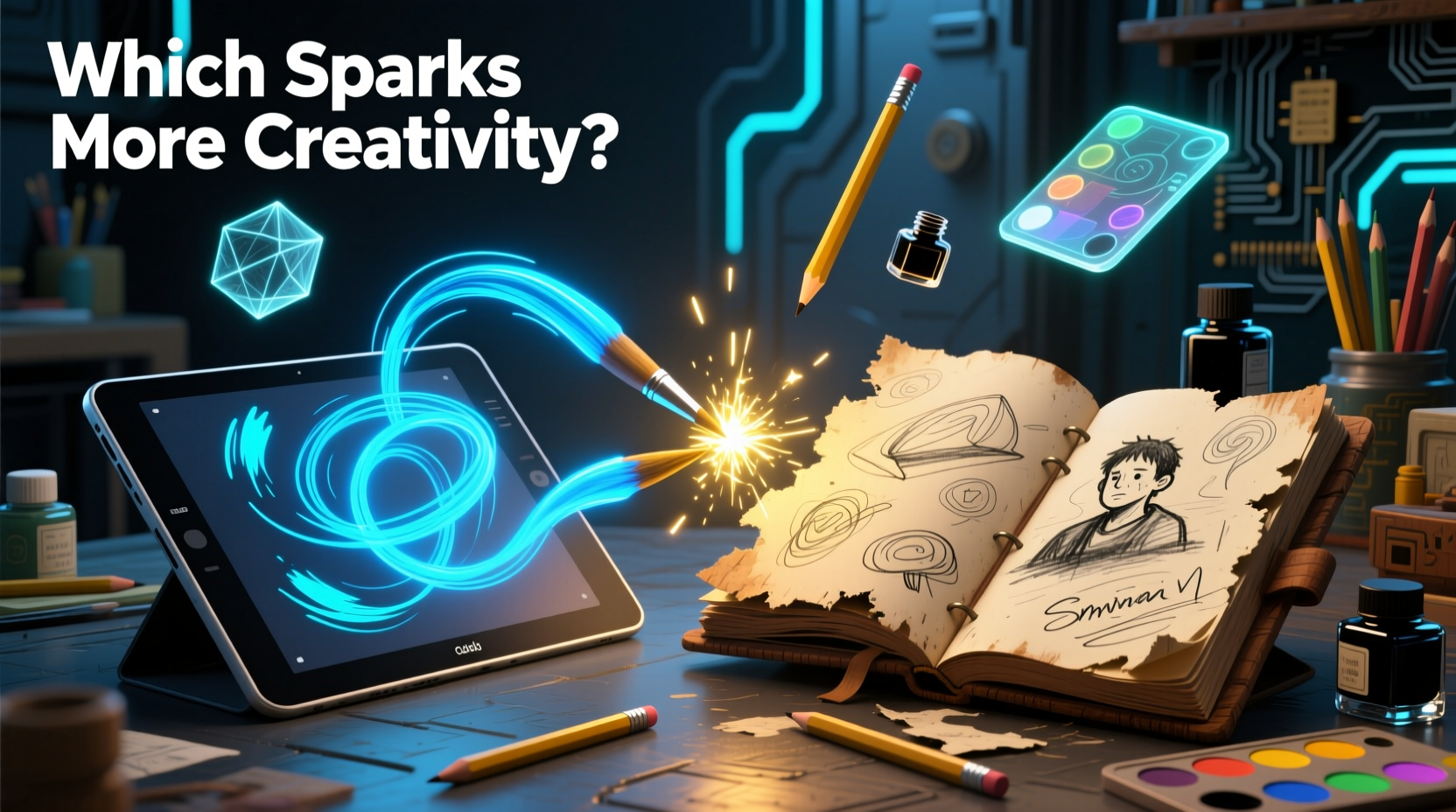 digital art tablet vs traditional sketching which sparks more creativity