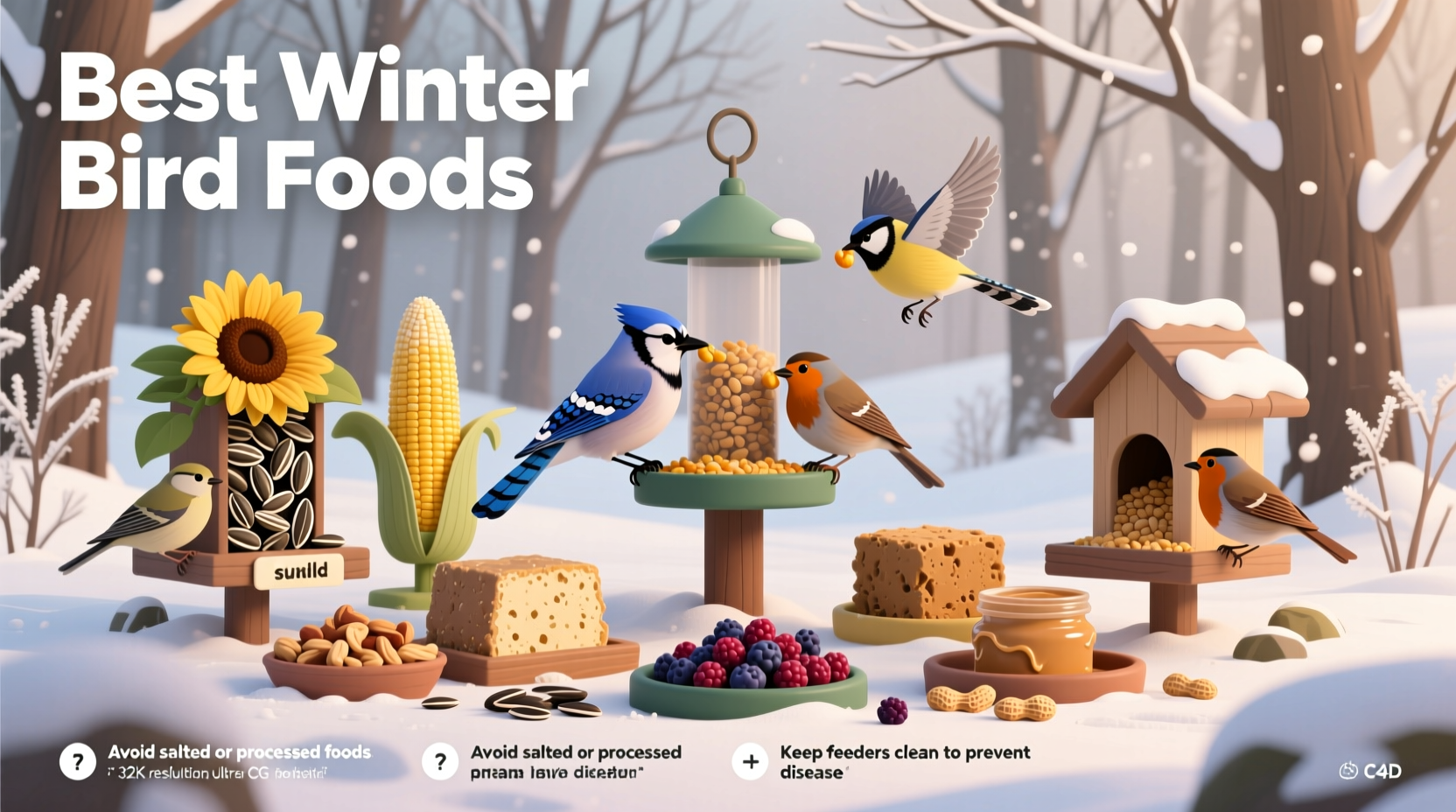 What to Feed Birds in Winter: Best Foods and Tips