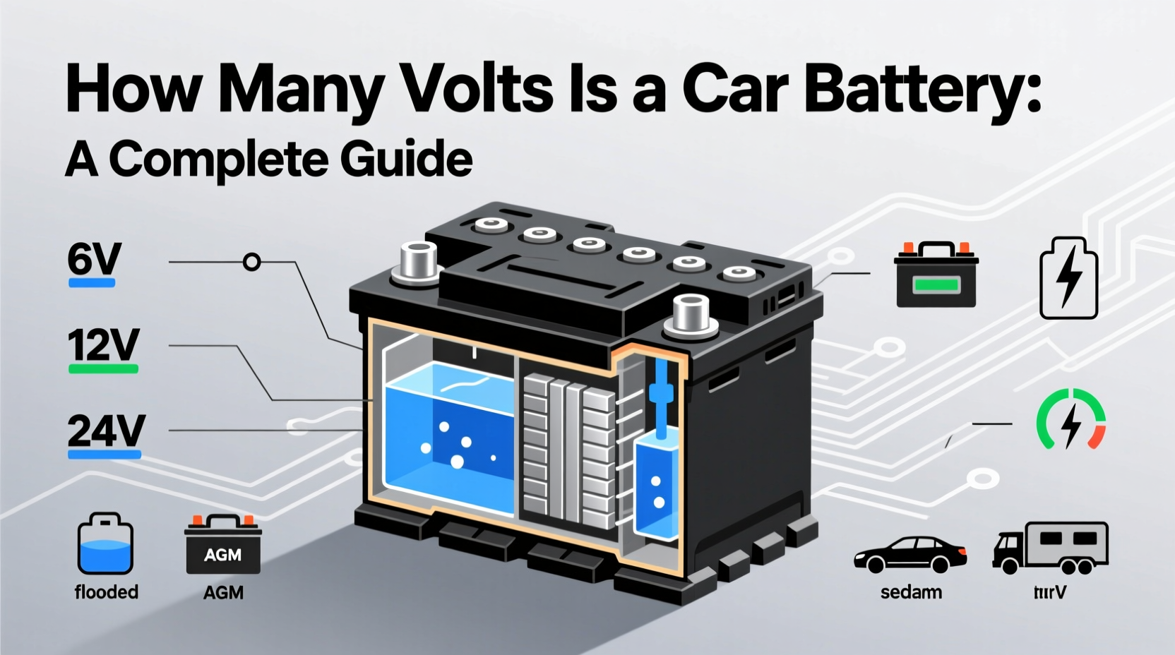 how many volts is a car battery