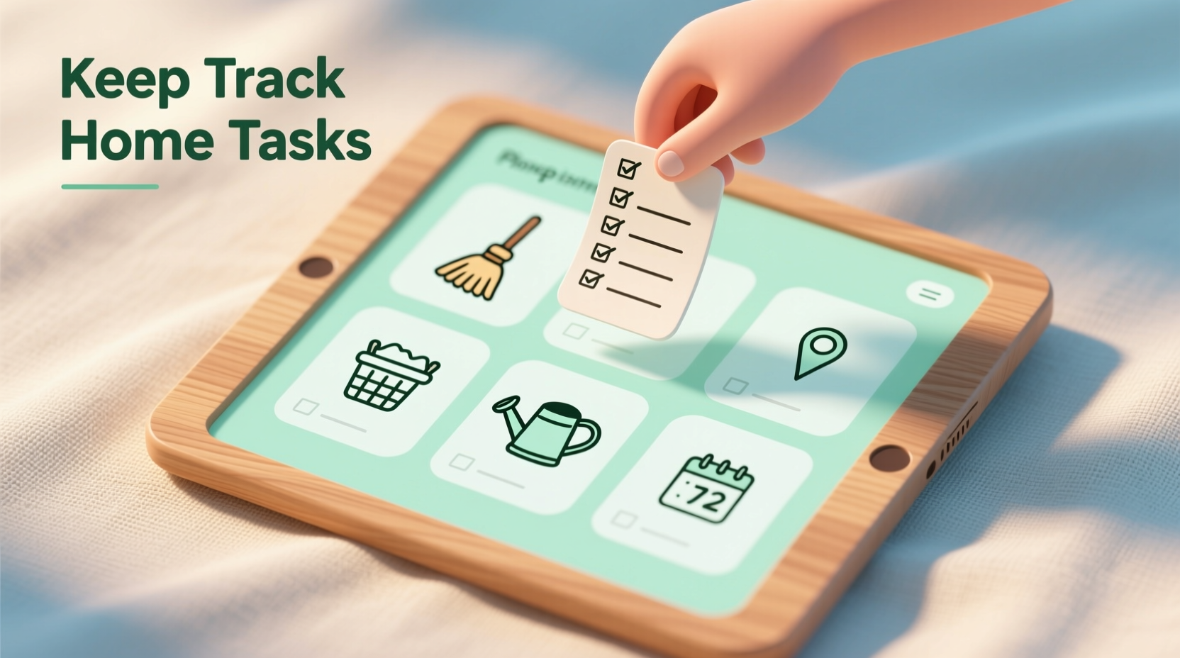 use homekeeping planner keep track home tasks
