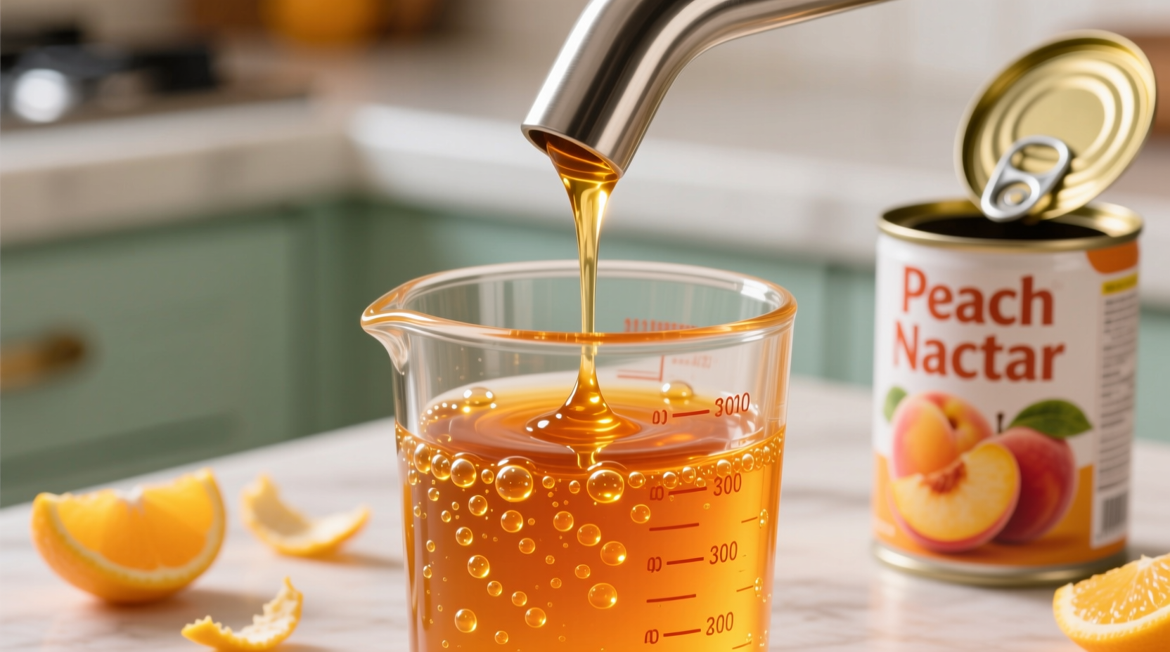 make a vibrant syrup using the liquid from a can of fru