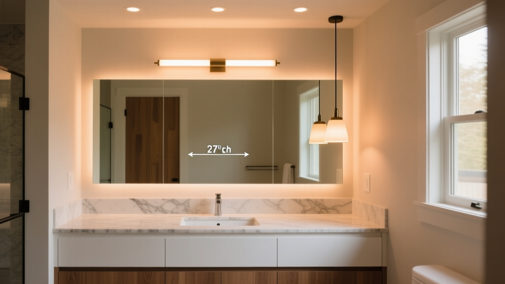 Bathroom Vanity Lighting: 24" Spacing for 4000K LEDs