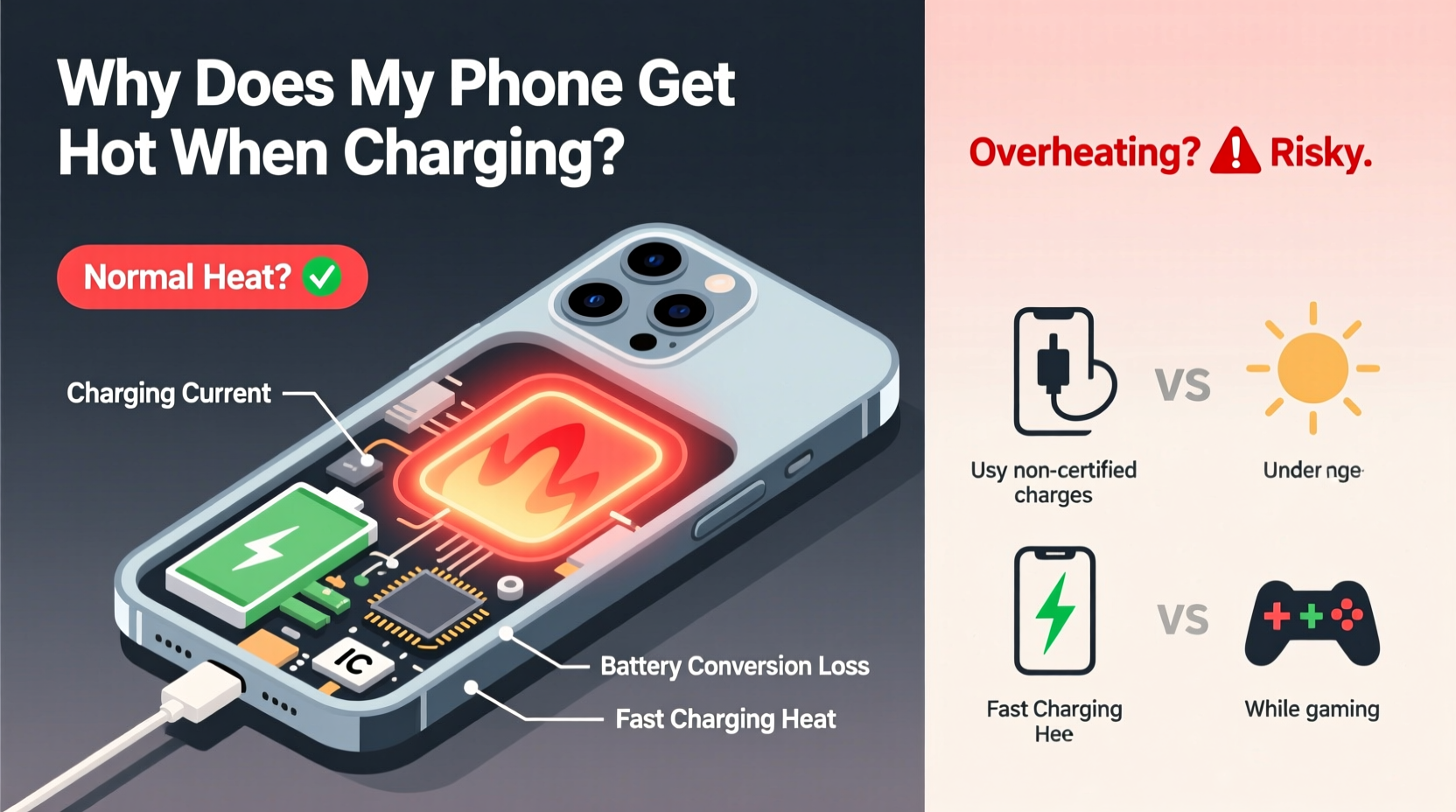 why does my phone get hot when charging is it dangerous for the battery