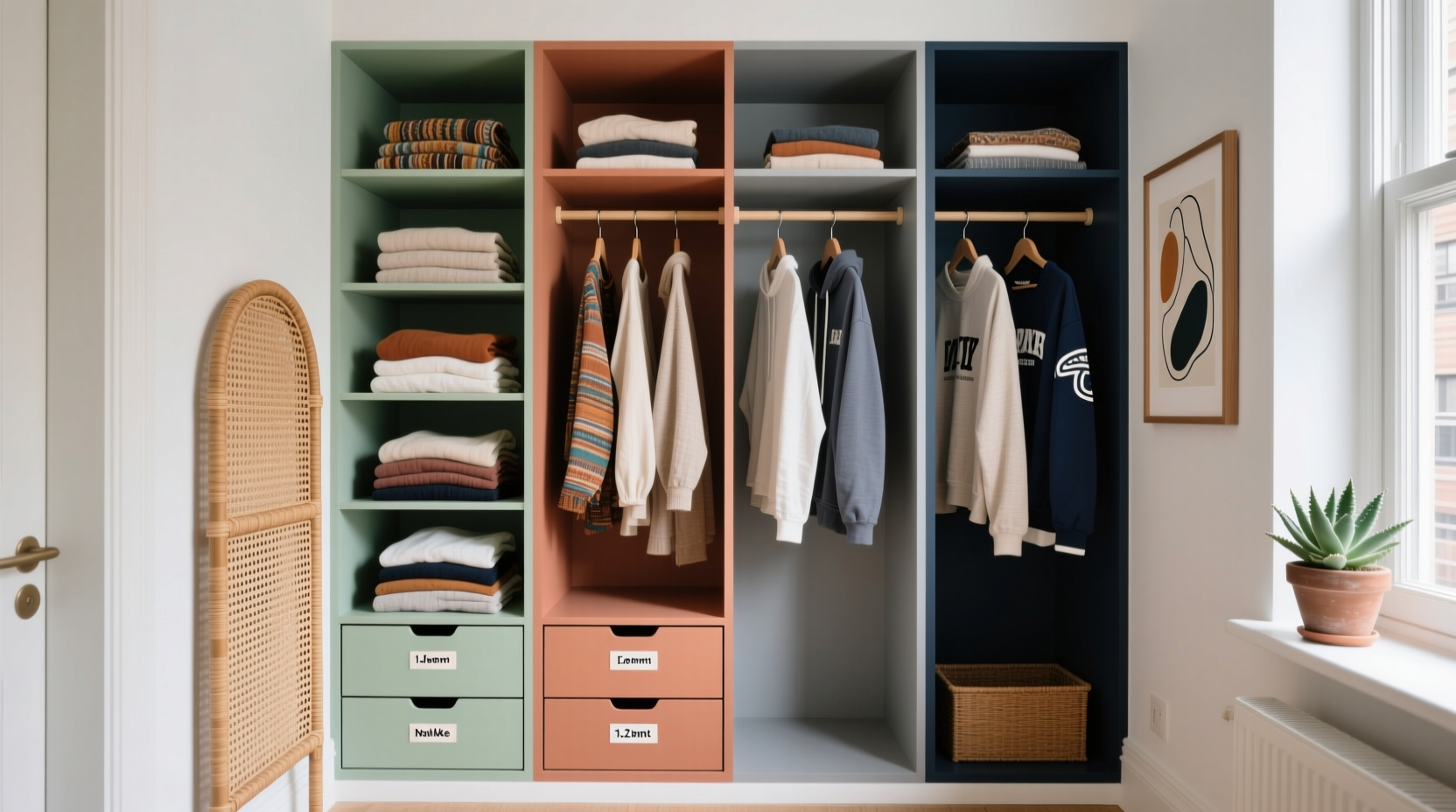 shared tiny closet organization tips