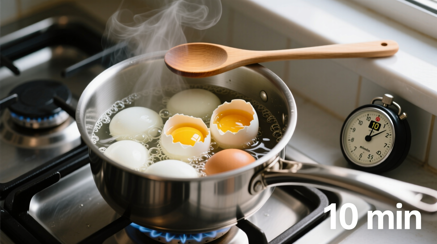 how long to cook hard boiled eggs on stove