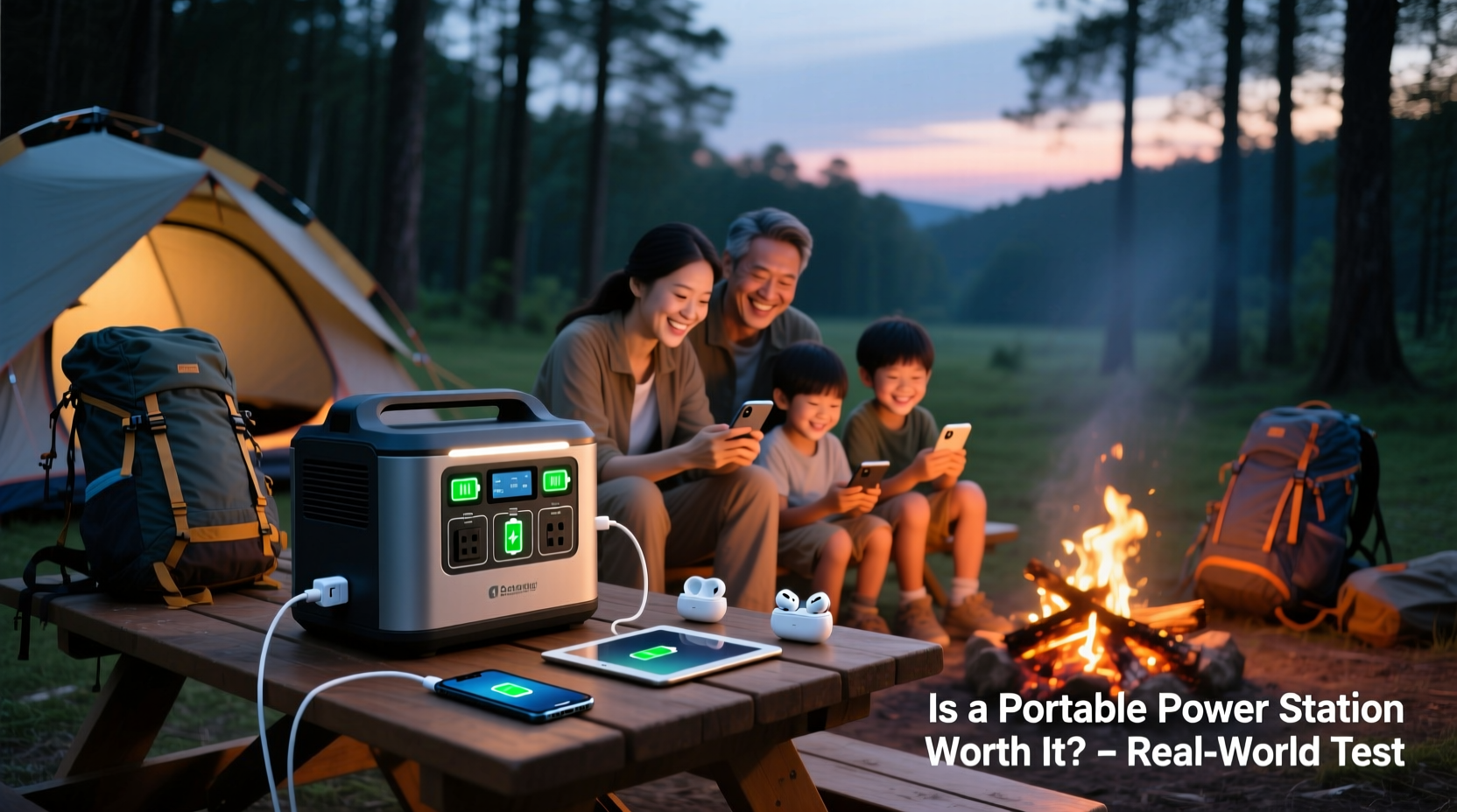 is a portable power station worth it for camping with gadgets