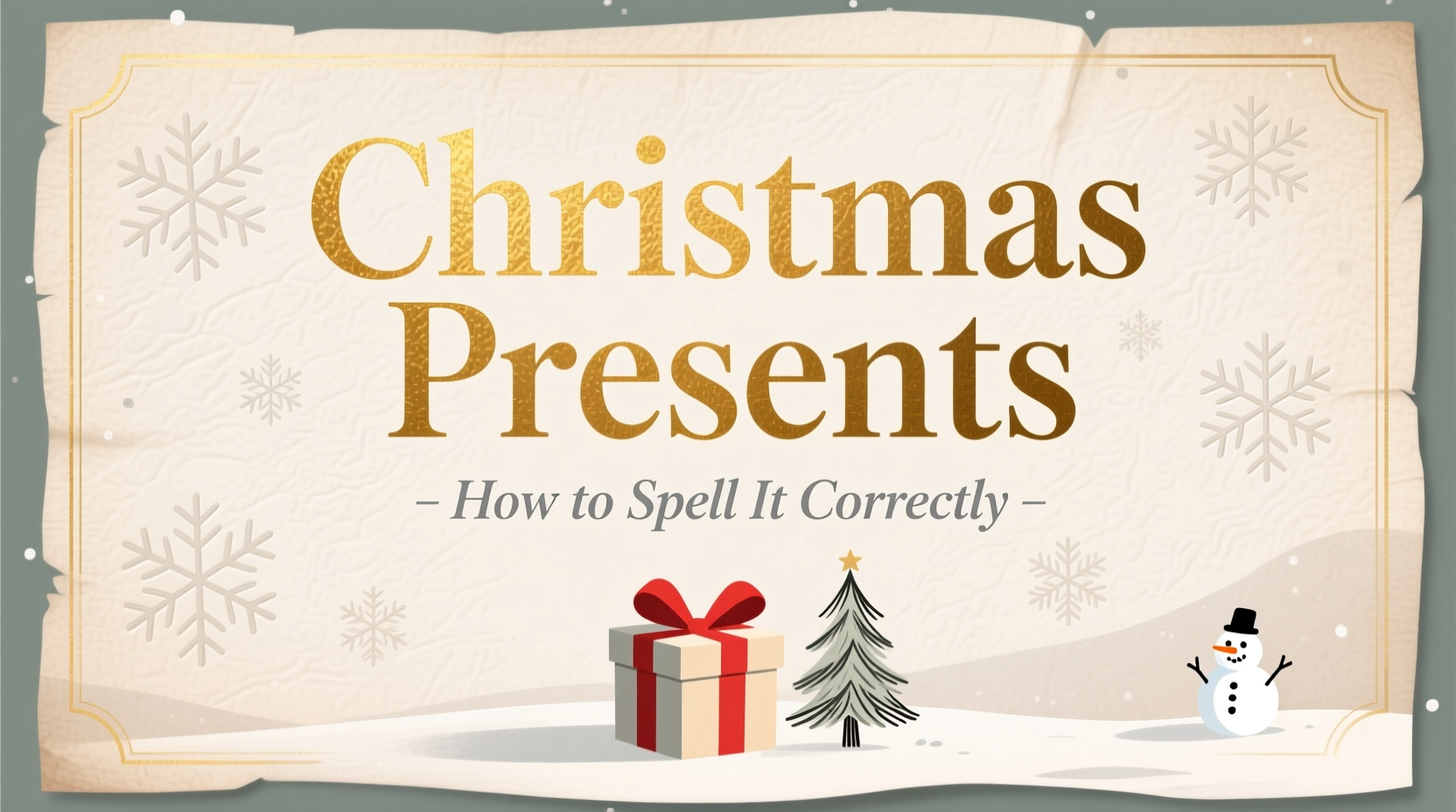 how to spell christmas presents