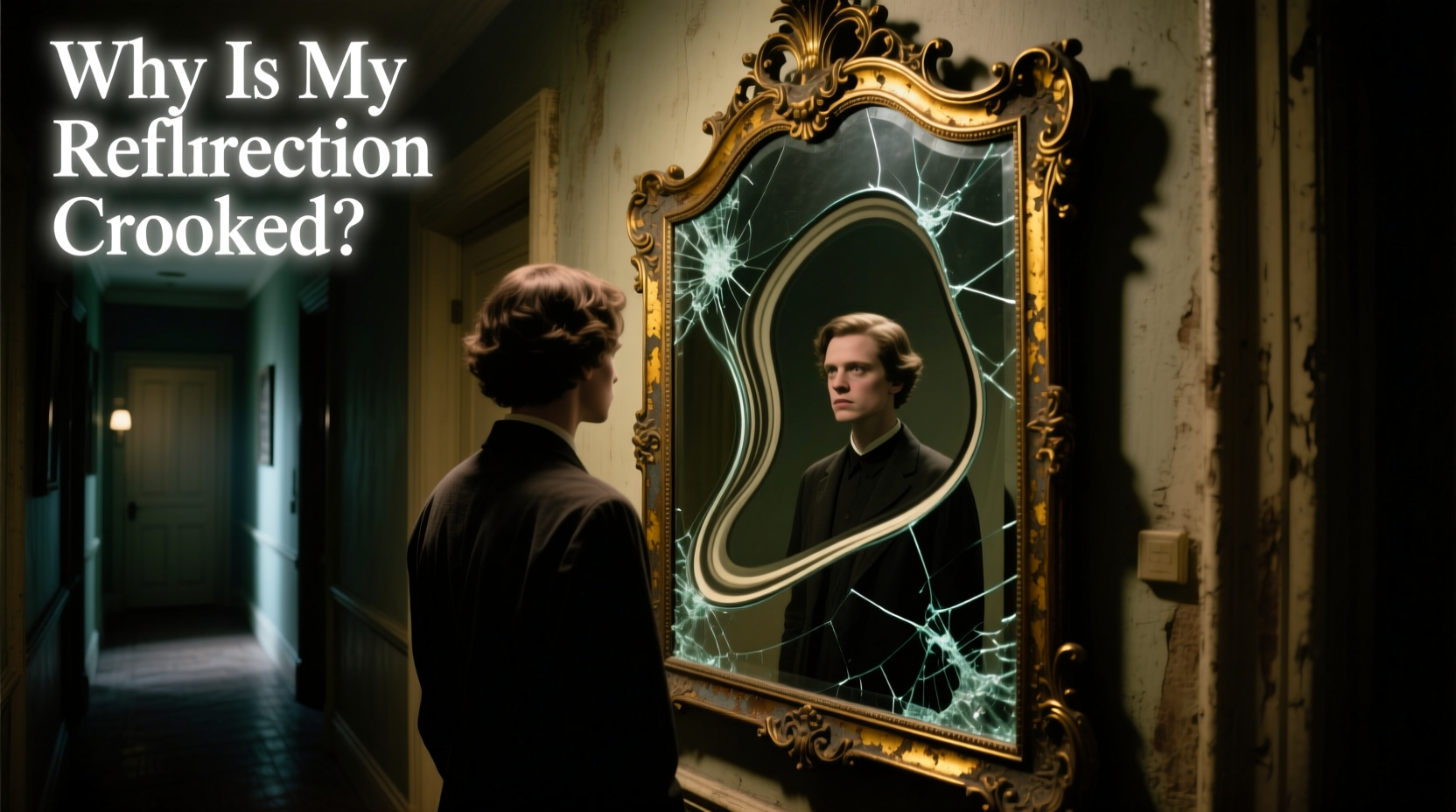 why is my reflection crooked in certain mirrors optical illusion or flaw