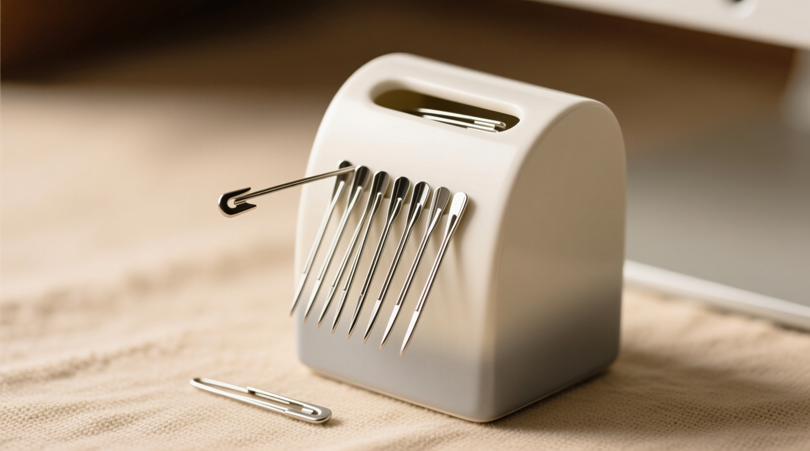 use a paper clip holder to dispense bobby pins