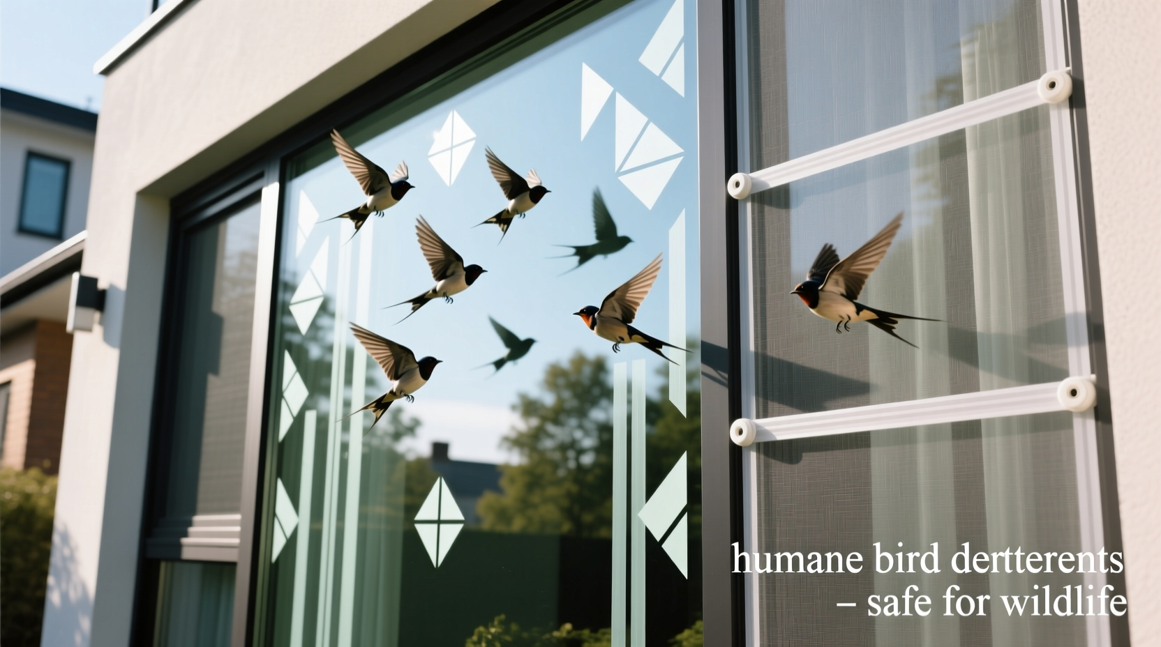 how to keep birds from flying into windows humane deterrents