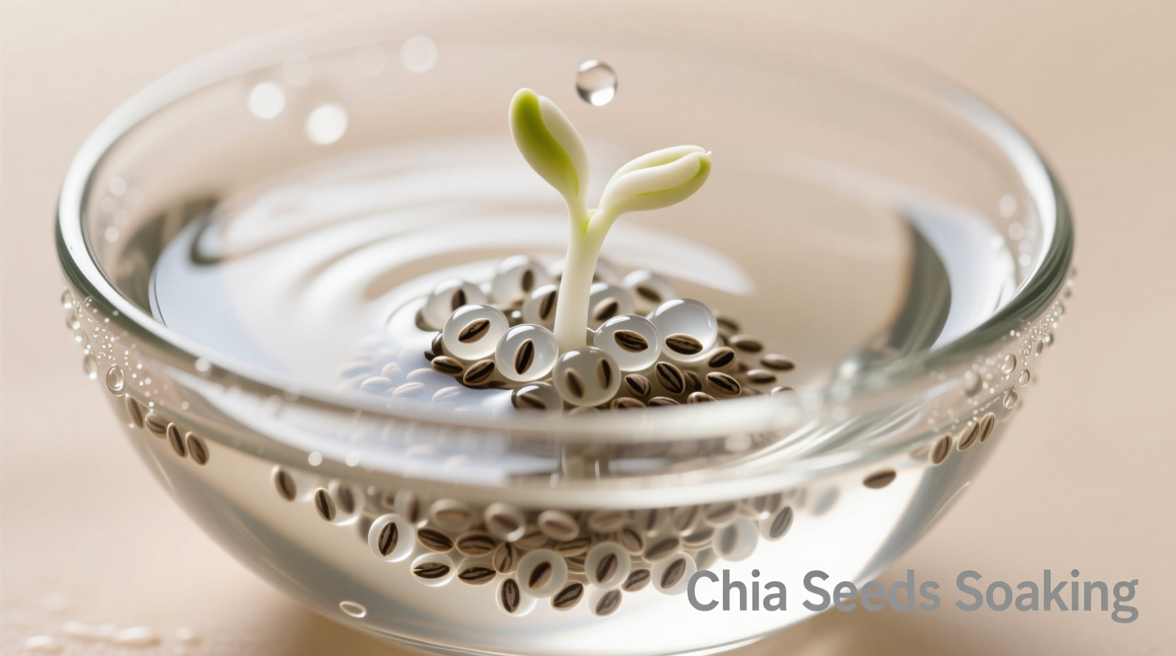 chia seeds soaked in water