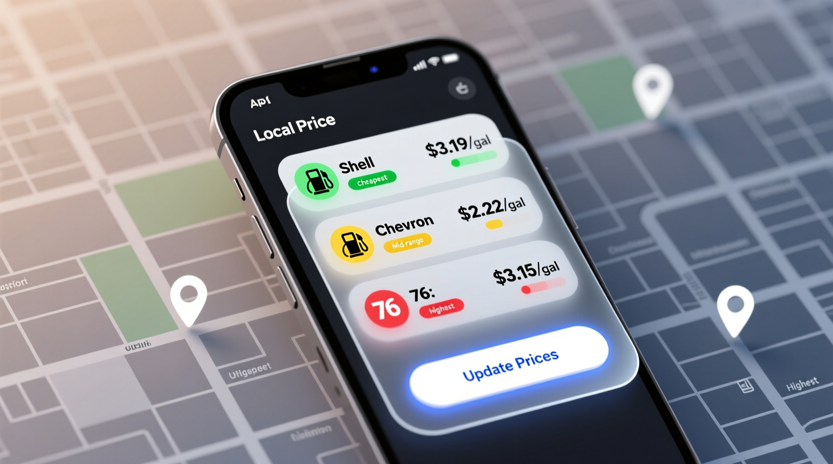 find cheap gas with local gas prices gadget
