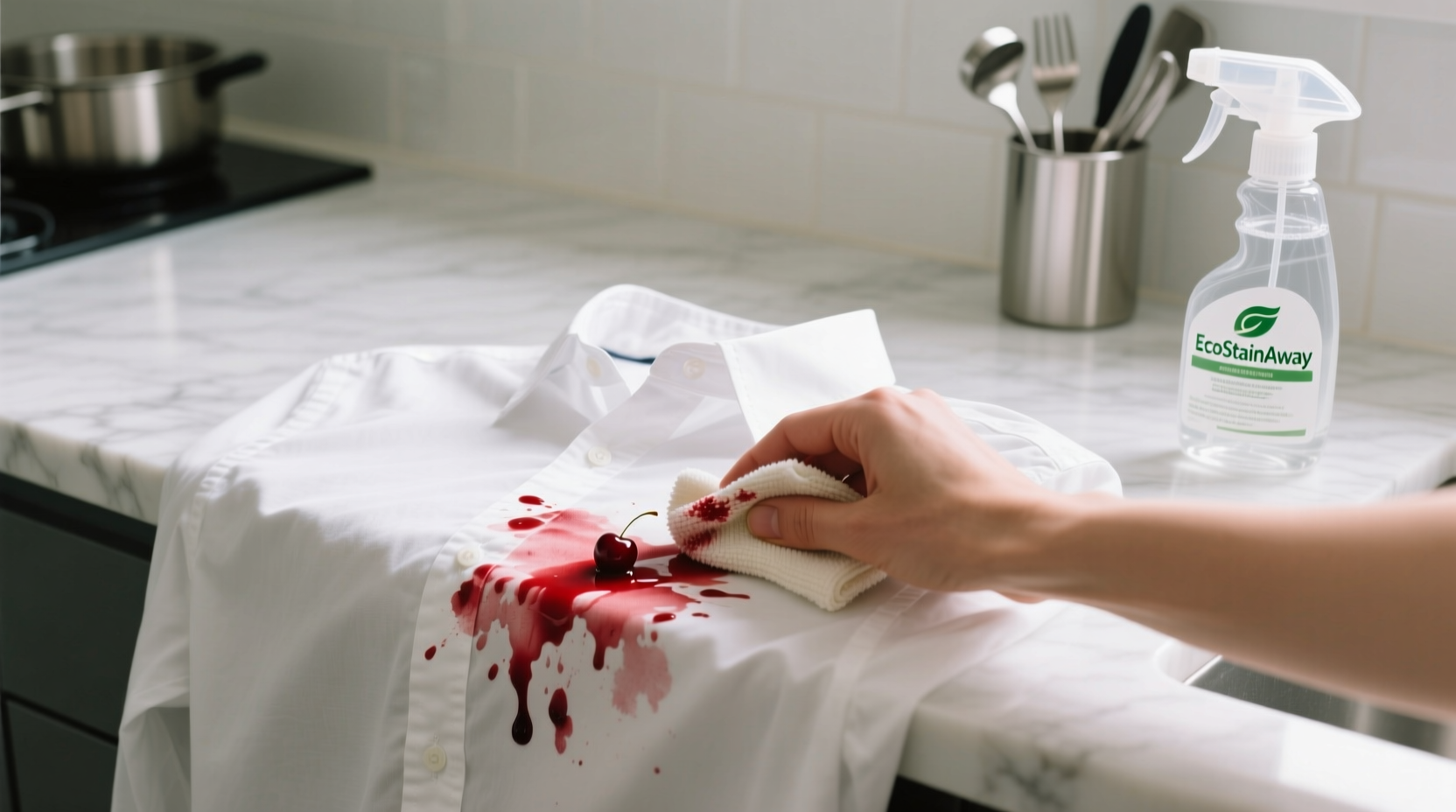 remove cherry stains from clothes