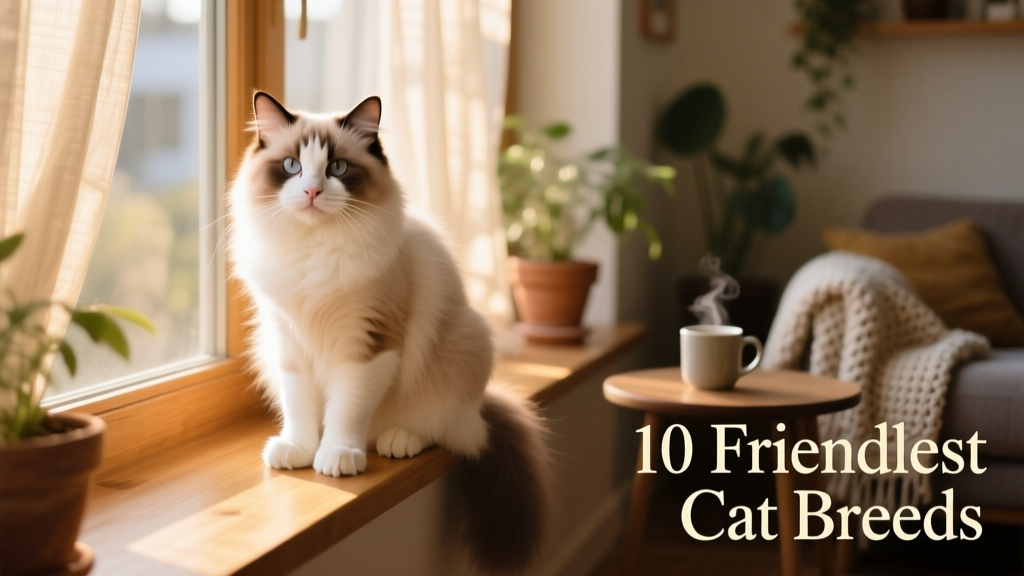 A Birman cat perched gently on a windowsill, showing off its white-tipped paws and gentle expression