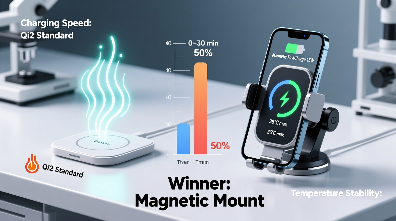 wireless charging pads vs magnetic mounts which charges faster without overheating