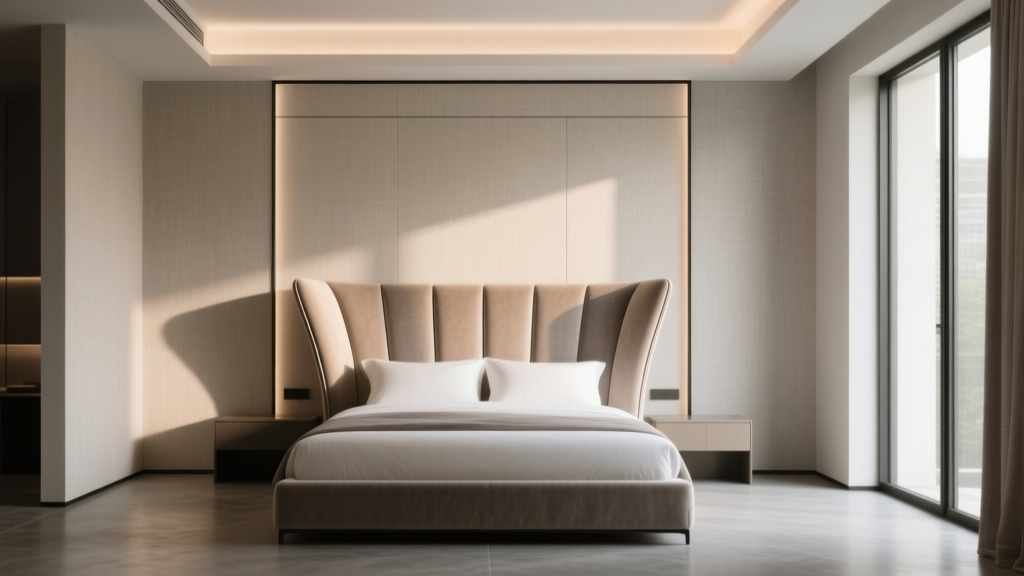 Bedroom Wingback Headboard Design - The Decor Mag
