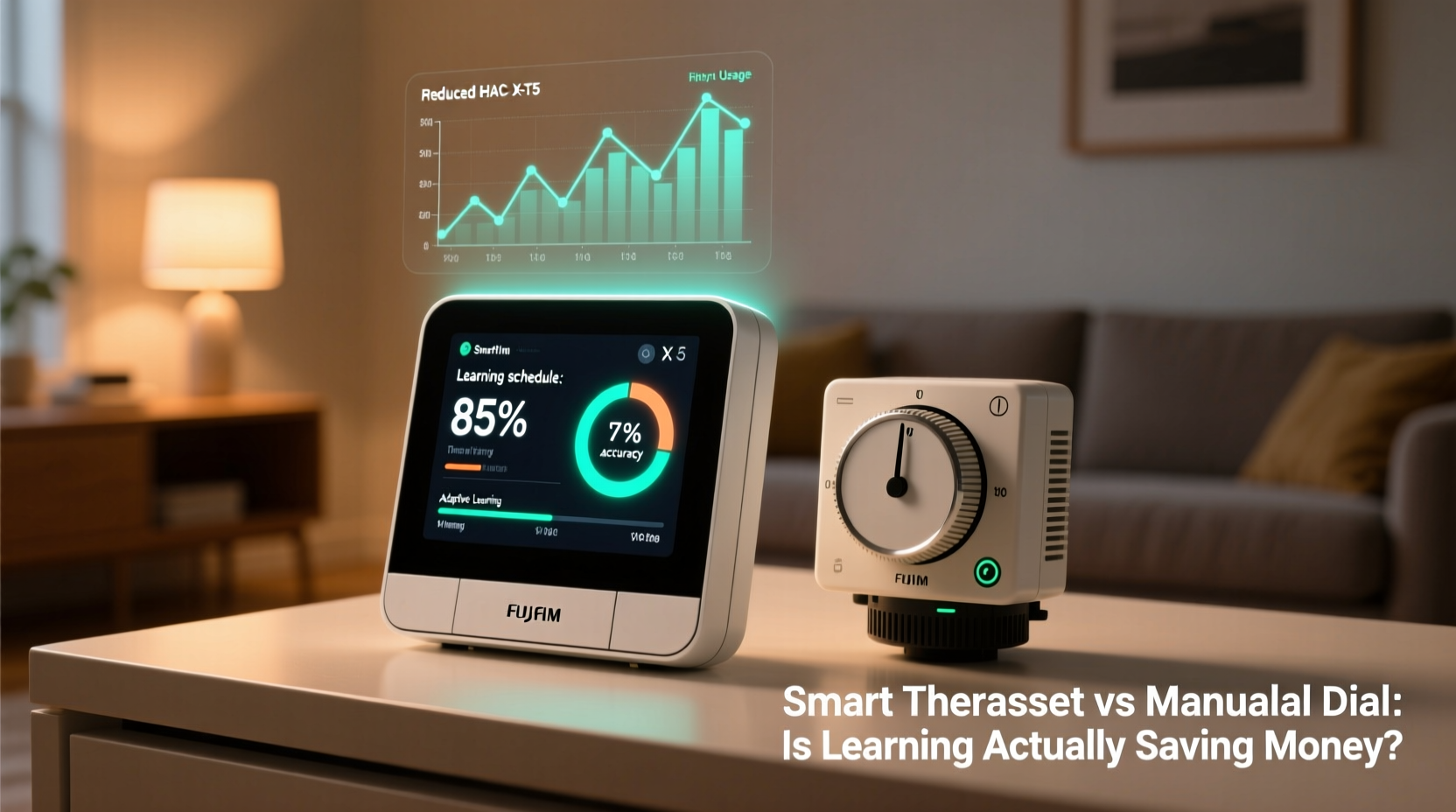 smart thermostat vs manual dial is the learning feature actually saving money