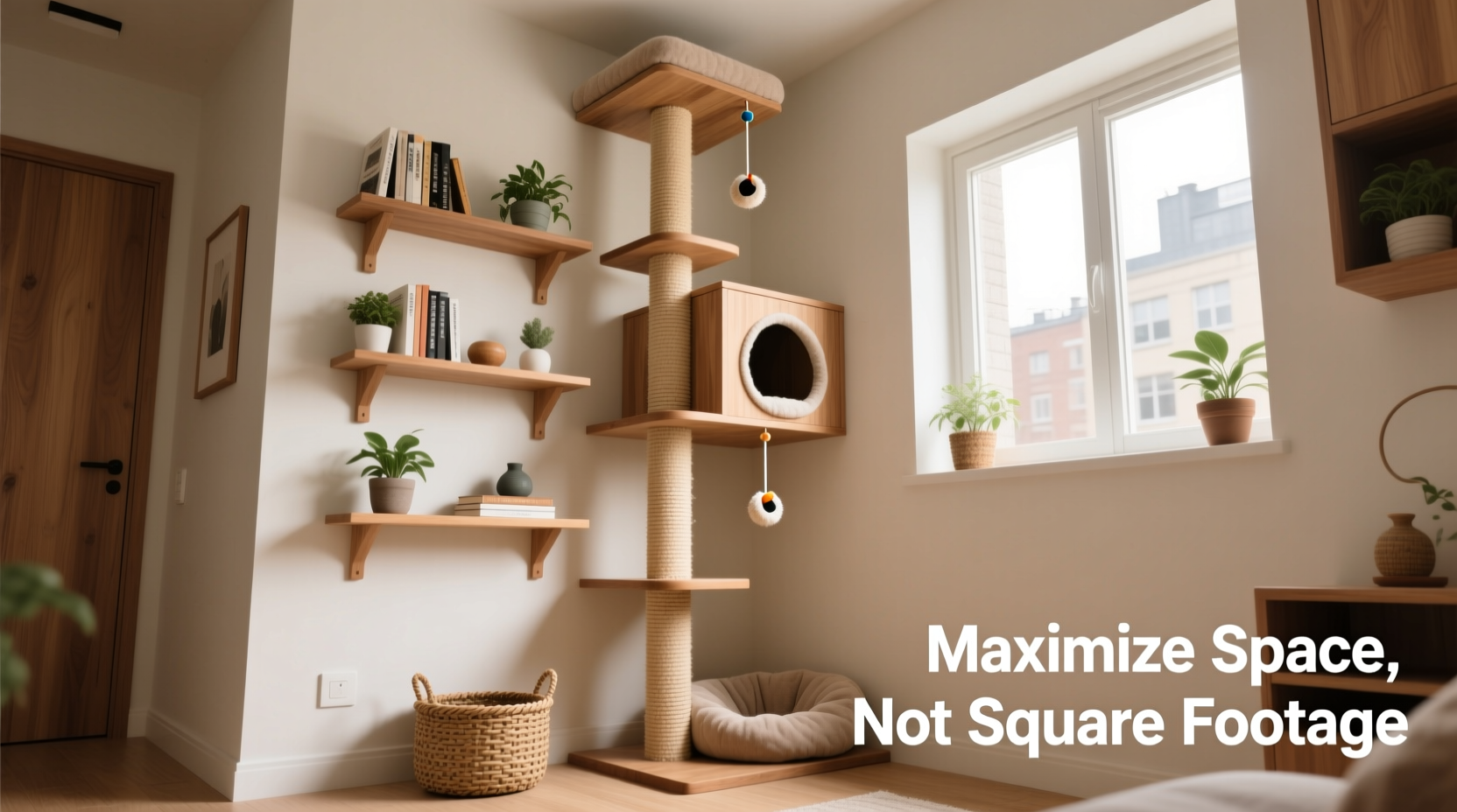 cat tree tower vs wall mounted shelves which maximizes small spaces better