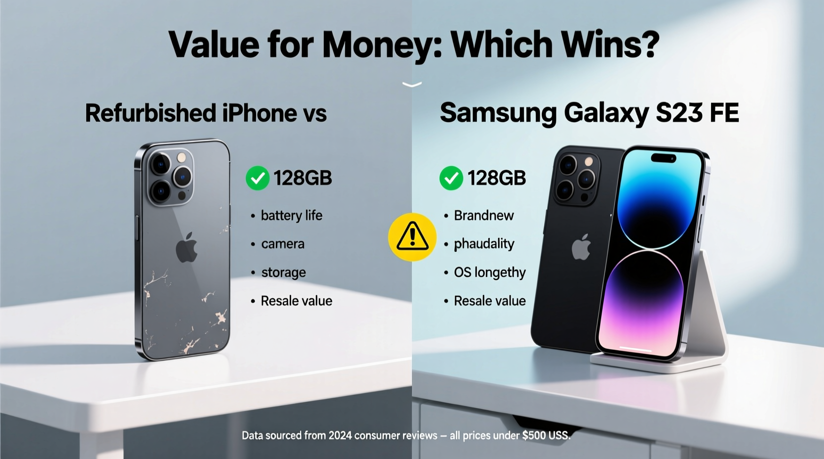 refurbished iphone vs new android which provides better value for under 500