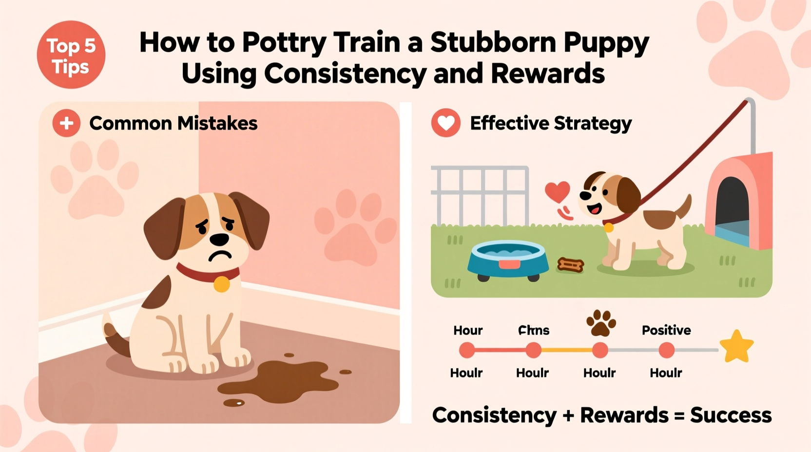 how to potty train a stubborn puppy using consistency and rewards