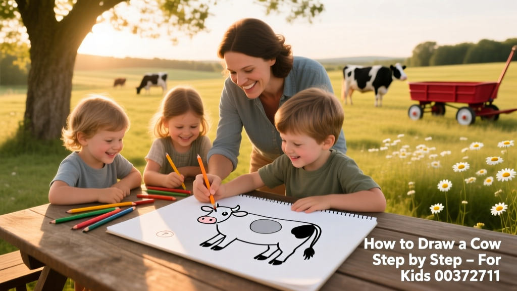 How to Draw a Cow Step by Step for Kids: A Calm, Confidence-Building Art Activity for Ages 4–10