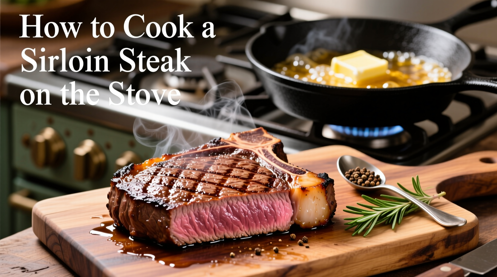 how to cook a sirloin steak on the stove