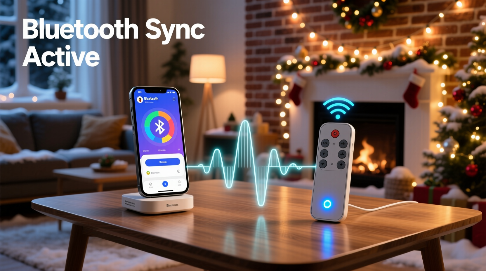christmas light sync app vs physical remote control does bluetooth pairing work reliably across brick walls